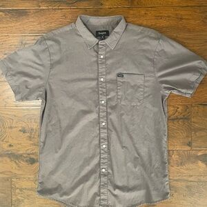 Brixton short sleeve Men's Gray Button-Up Shirt XL NWOT casual